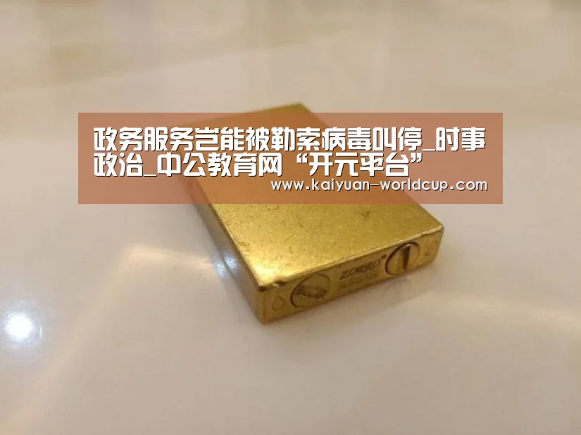 政务服务岂能被勒索病毒叫停_时事政治_中公教育网“开元平台”(图2) 开元品牌